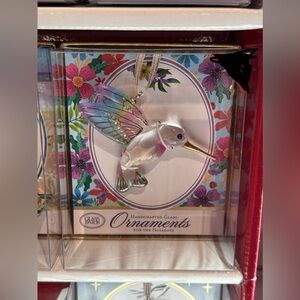 Glass Baron: Glass Hummingbird Ornament with Colorful Wings